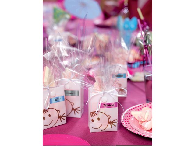 Tape LetraTAG metall 12mm svart på silv.